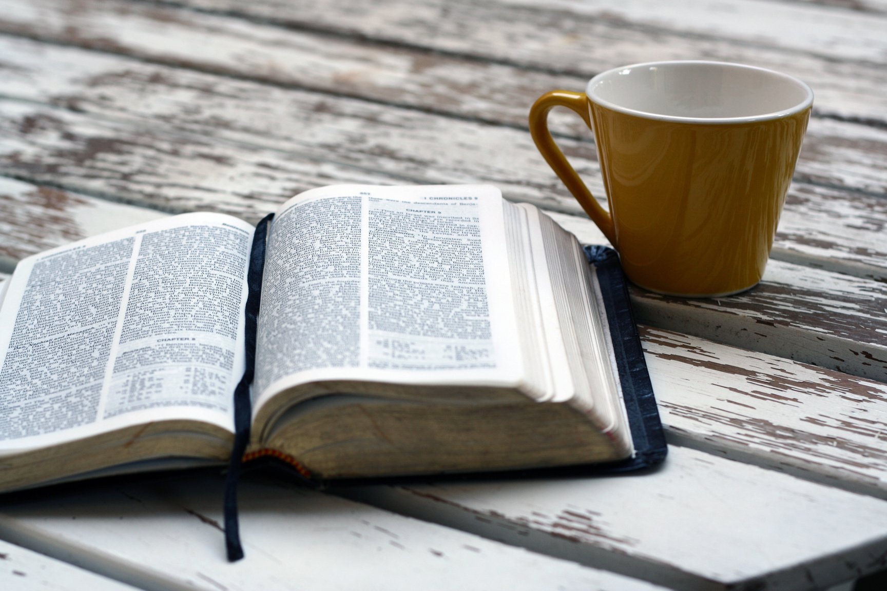 Bible and coffee